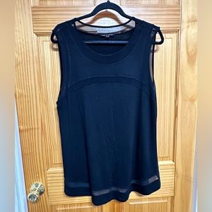 Cable and Gauge black sleeveless blouse. Size XL.